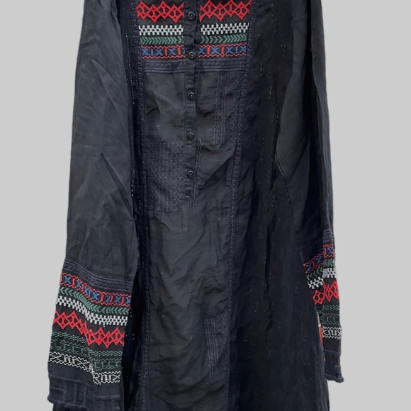 SOLD ON EBAY!! Johnny Was Black Semi Sheer - Picture 7 of 7